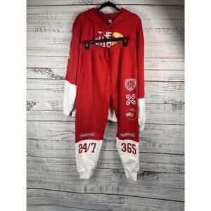 The Birth Place Hoodie Sweatpants Set Men's XL Red White Atlanta GA Graphic New